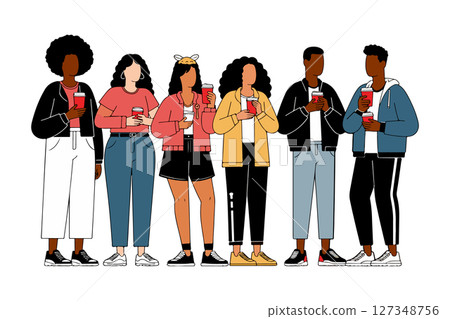 Diverse Group Holding Coffee Cups 127348756