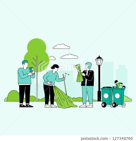 Community Cleanup in the Park 127348760
