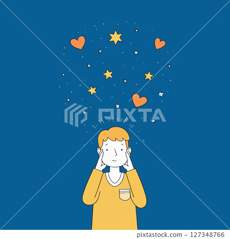 Boy with Stars and Hearts 127348766