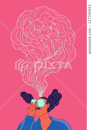 Mind Cloud Illustration 127348851
