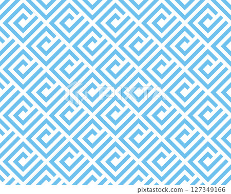 Abstract geometric pattern. A seamless vector background. White and blue ornament. Graphic modern pattern. Simple lattice graphic design 127349166