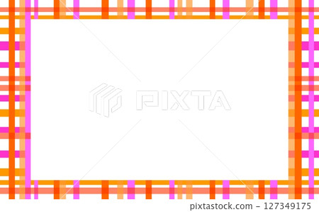 Lattice pattern frame white space orange 127349175