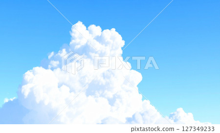 藍天,夏天,積雨雲 藍天,夏天,積雨雲 127349233
