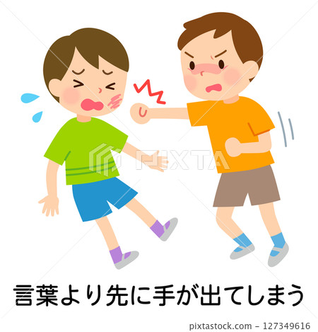 孩子說話前先動手，打架，情緒控制 127349616