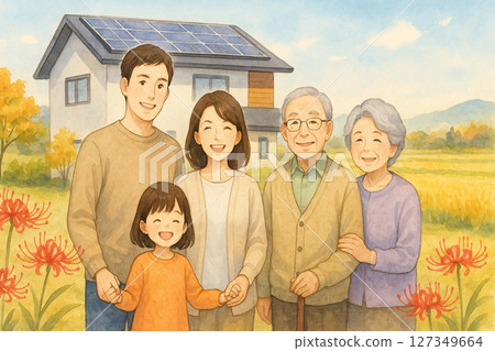 太陽能電池板和家庭 127349664