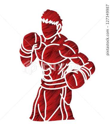 Boxing Sport Boxer Ultimate Fighter Cartoon Graphic Vector Boxing Sport Boxer Ultimate Fighter Cartoon Graphic Vector 127349987