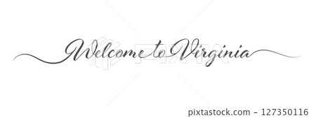 Welcome to Virginia. Single line design. A design element for a creative idea 127350116