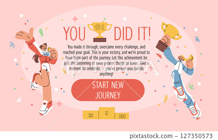 Winner podium. Reward for champion. Home page design template. Championship trophy. Success best employee. Victory pedestal. First place award goblet. Quality teamwork. Vector cartoon web background Winner podium. Reward for champion. Home page design template. Championship trophy. Success best employee. Victory pedestal. First place award goblet. Quality teamwork. Vector cartoon web background 127350573