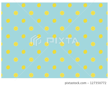 Simple and cute lemon pattern material - Blue 127350772
