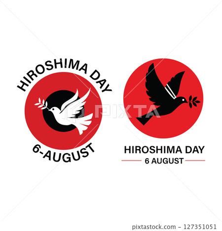 Hiroshima Day Remembrance Vector Hiroshima Day Remembrance Vector 127351051