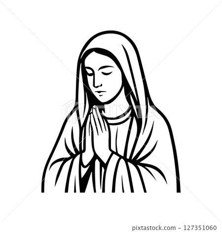 virgin Mary Christian Festival Vector Design virgin Mary Christian Festival Vector Design 127351060