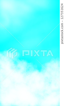 Illustration of a summer blue sky and cumulonimbus clouds Illustration of a summer blue sky and cumulonimbus clouds 127351624
