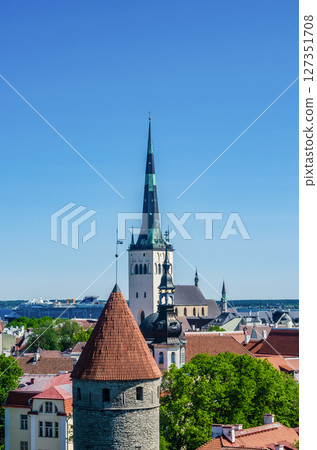 The Old Town of Tallinn. Tallinn cityscape. Panorama of Tallinn, Estonia. High quality photo The Old Town of Tallinn. Tallinn cityscape. Panorama of Tallinn, Estonia. High quality photo 127351708