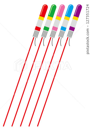 Colorful rocket fireworks illustration Colorful rocket fireworks illustration 127351724