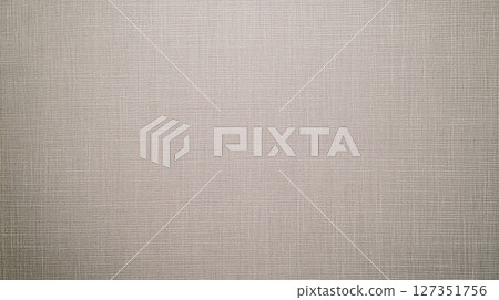 Woven linen fabric background in beige. Natural textile texture with a minimal look. 127351756
