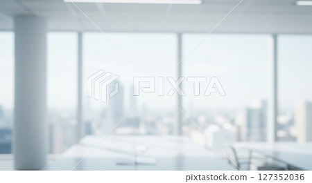 Blank White Card on Soft Beige Background with Natural Shadows 127352036