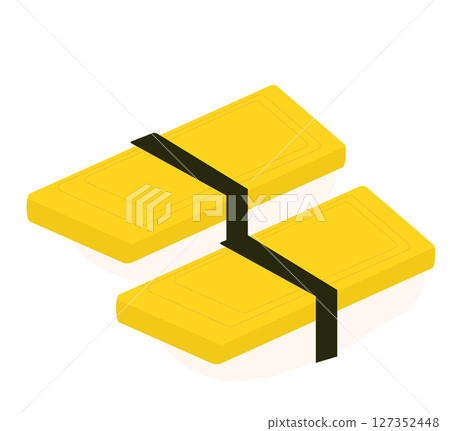 兩卷蛋壽司向量說明 127352448