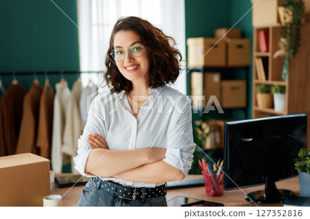 designer is working in studio 127352816
