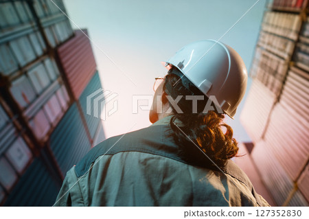 working in container terminal 127352830