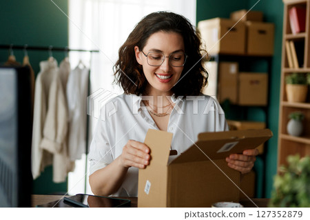 designer is working in studio 127352879
