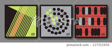 Retro brutalist design poster collection Retro brutalist design poster collection 127352950