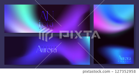 Vibrant aurora gradient backgrounds 127352958
