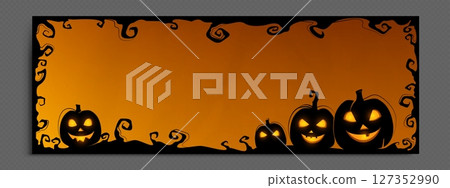 Halloween banner frame for social media header Halloween banner frame for social media header 127352990