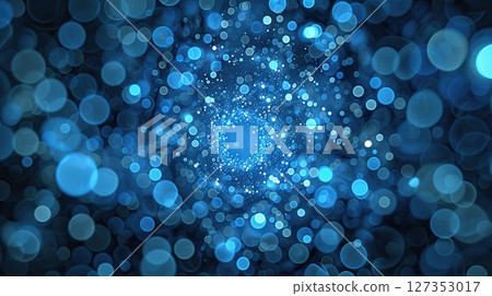Blue abstract background. Blur particles. Art design.generative ai. Blue abstract background. Blur particles. Art design.generative ai. 127353017