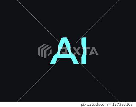 AI Logo Monogram Design For Tech, Chatbot, Virtual Assistant, Neural Network, SaaS, Smart Digital Tool. Perfect For Startup of Communication System and Automatisation. Vector Illustration AI Logo Monogram Design For Tech, Chatbot, Virtual Assistant, Neural Network, SaaS, Smart Digital Tool. Perfect For Startup of Communication System and Automatisation. Vector Illustration 127353105