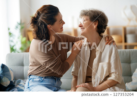 Happy patient and caregiver 127353204