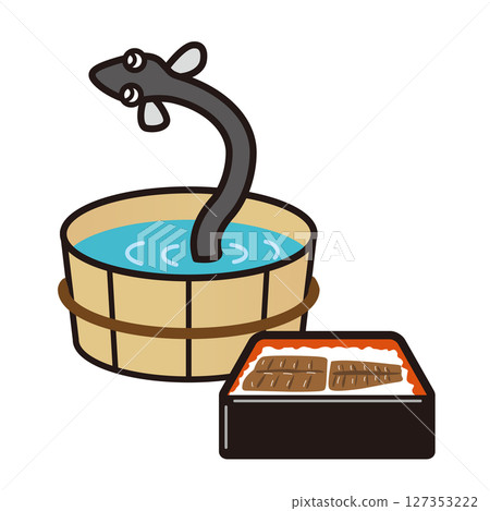 Eel and eel rice illustration 127353222