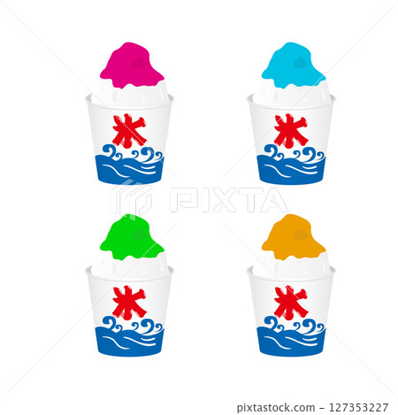 Illustration of various shaved ice Illustration of various shaved ice 127353227