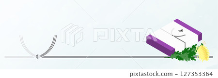 This is a banner illustration for a condolence gift. 127353364