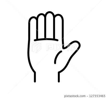 Simple hand icon illustration vector 127353465