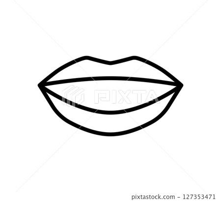 Simple mouth icon illustration vector 127353471