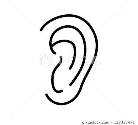 Simple ear icon illustration vector 127353472