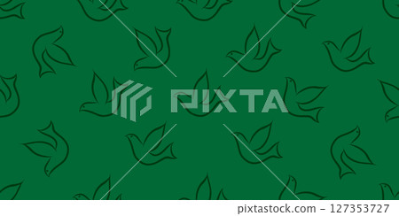 Bird illustration pattern background material seamless 127353727