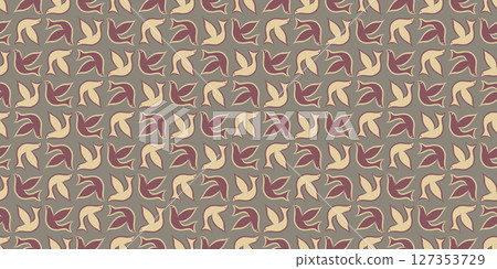 鳥類插圖圖案背景材料無縫 127353729