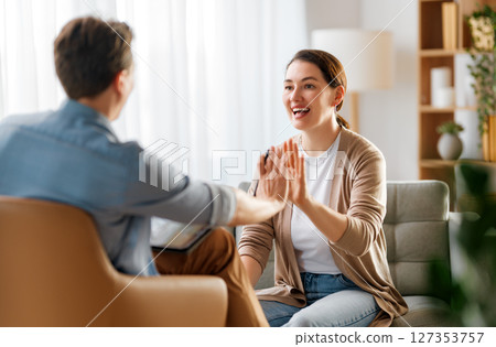 Consultation of the patient with a psychologist 127353757