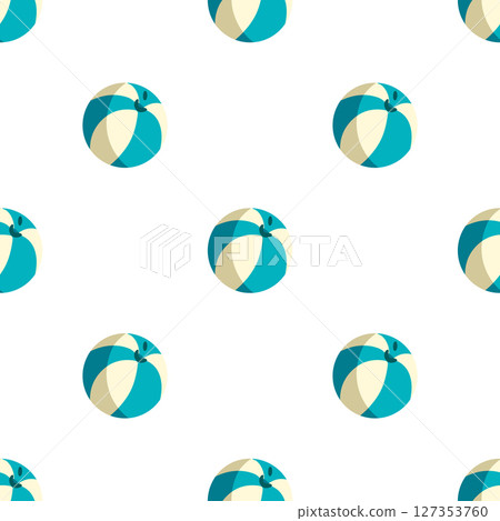 Seamless Beach Ball Summer Pattern 127353760