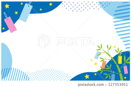 Tanabata paper strips vector illustration background frame material 127353951