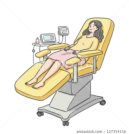 Gynecological examination scene Gynecological examination scene 127354116