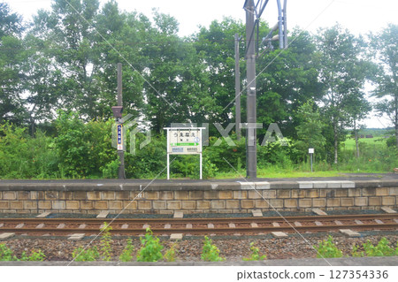 JR北海道，苫小牧站至南千歲站的當地火車場景（2023年夏季） 127354336
