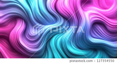Abstract Pink Blue Swirling Liquid Wave Background Design art flow wavy cyan neon style lines color 127354550