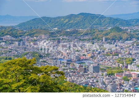 （長崎縣）從稻佐山頂的觀景台俯瞰長崎市容 127354947