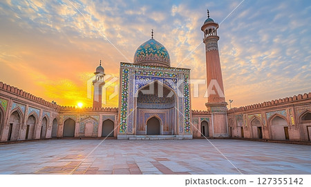 Beautiful Sunrise at Wazir Khan Mosque Lahore Pakistan Architecture Sky Red Asia Asia Hour Blue Pink Beautiful Sunrise at Wazir Khan Mosque Lahore Pakistan Architecture Sky Red Asia Asia Hour Blue Pink 127355142