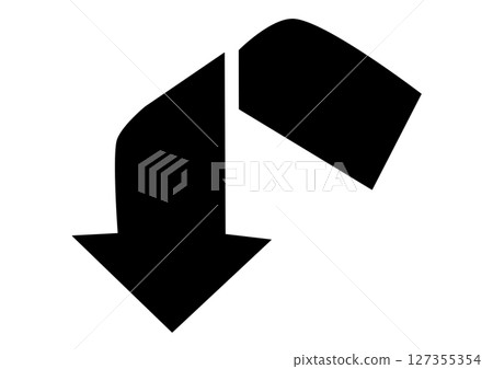 Simple arrow icon showing direction Simple arrow icon showing direction 127355354