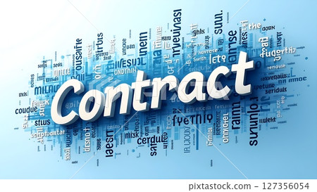 Contract terms and conditions represented with various related words and phrases Contract terms and conditions represented with various related words and phrases 127356054