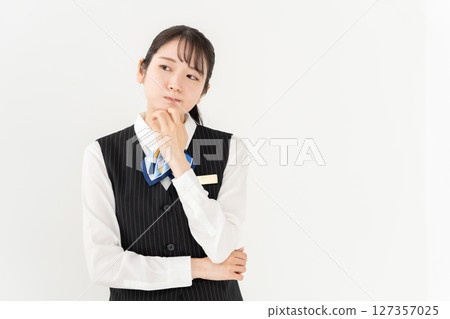 穿制服的女人，做生意，思考 127357025