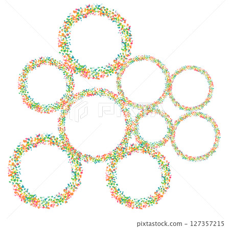 Circles, round frame illustrations, abstract graphic material 127357215